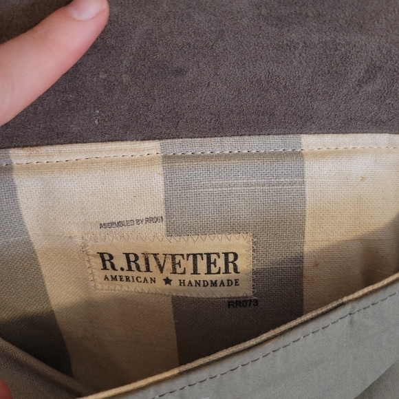 R.Riveter Shoulder Purse Canvas Leather - Picture 8 of 16